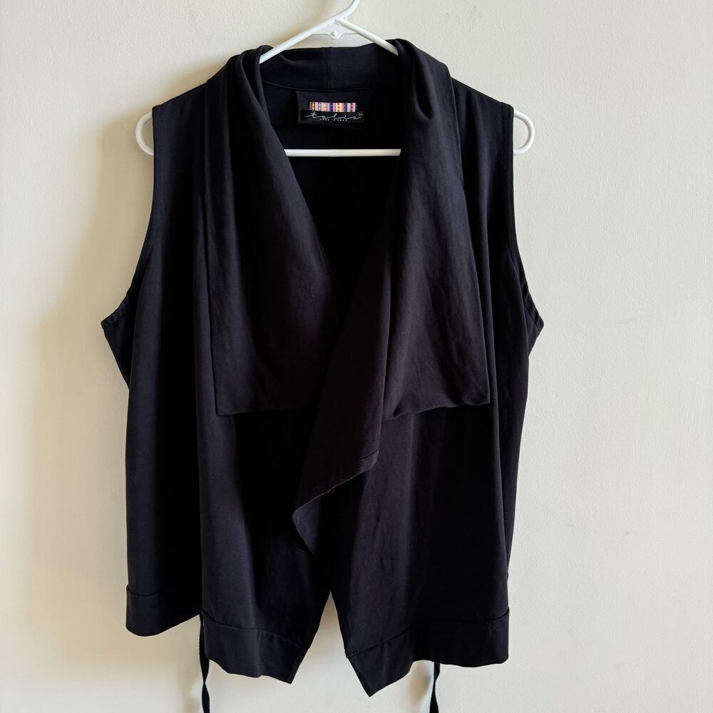 Talia Made In Peru Vest‎ Ladies 0/S One Size Ruche Back Sleeveless Drawstring